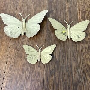 Vintage Home Interiors 3PC Metal Butterfly Set